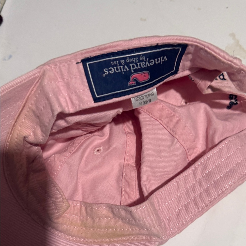 Pink Baseball Cap with Whale Logo - Picture 3 of 4